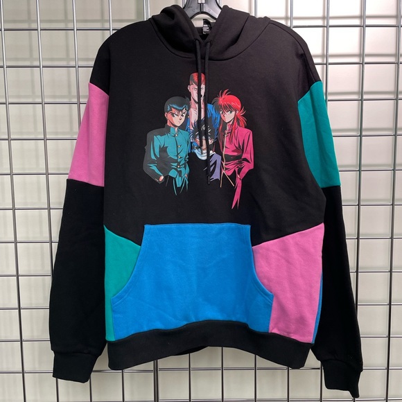 YuYu Hakusho Tops - Ultra Rare YuYu Hakusho Colorblock Hoodie - Medium